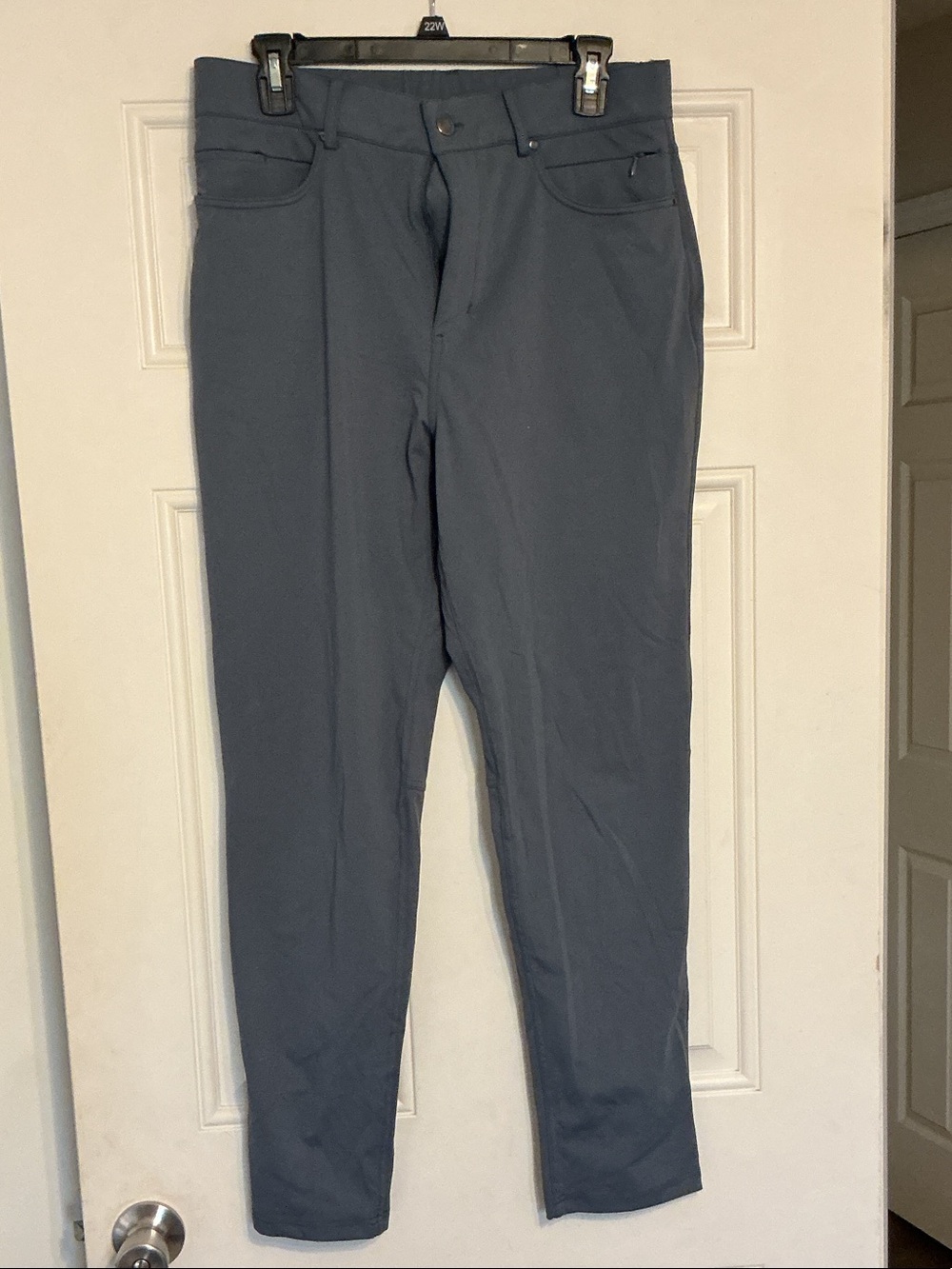 Womens Slim Fit Dark Gray Pants